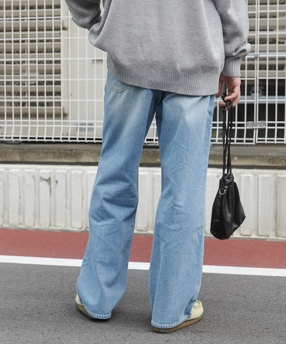 デニム淡色 モデル：180cm L着用