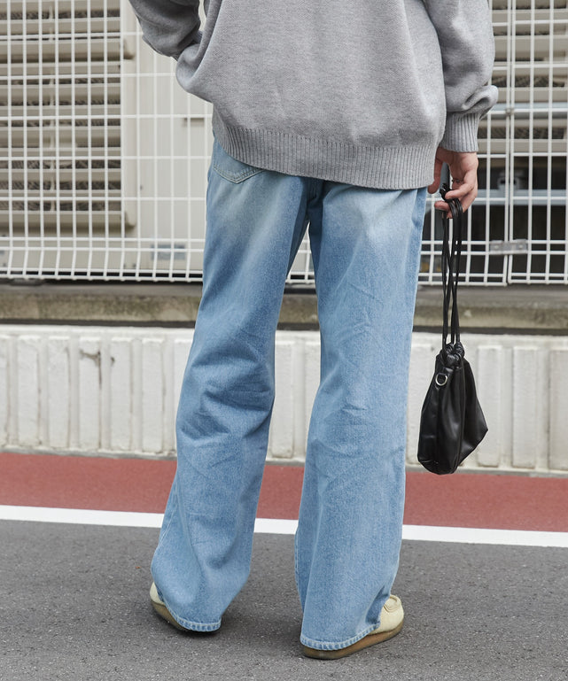 デニム淡色 モデル：180cm L着用