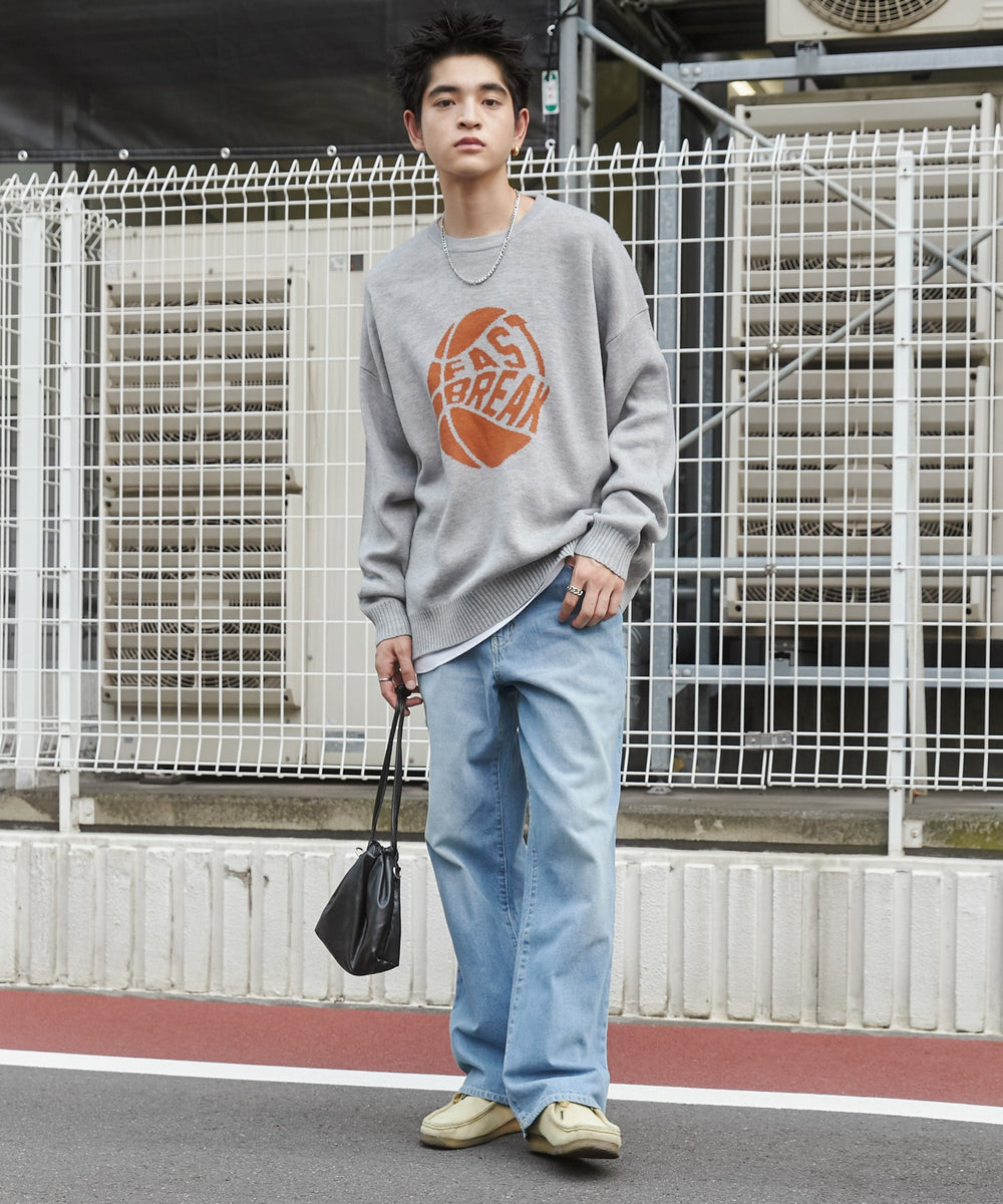 デニム淡色 モデル：180cm L着用