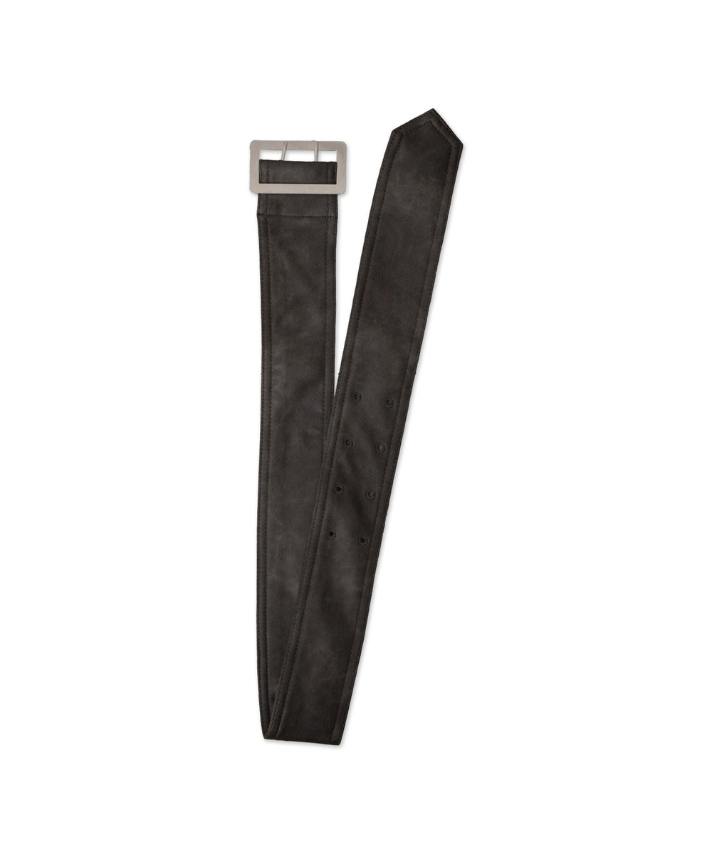 ベルト付ヴィンテージライク合皮ミニスカート