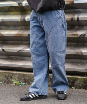 デニム淡加工 モデル：180cm L着用