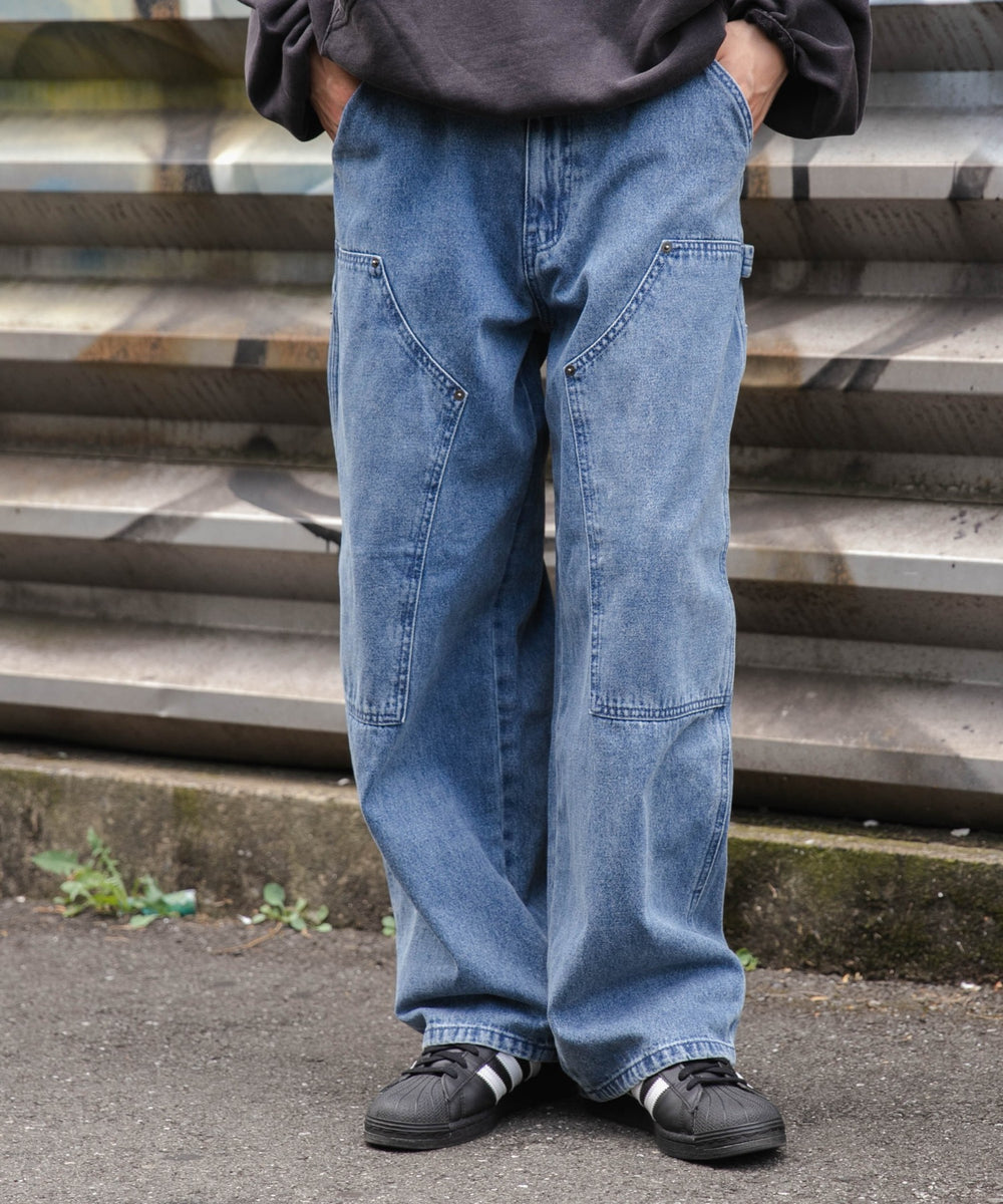 デニム淡加工 モデル：180cm L着用