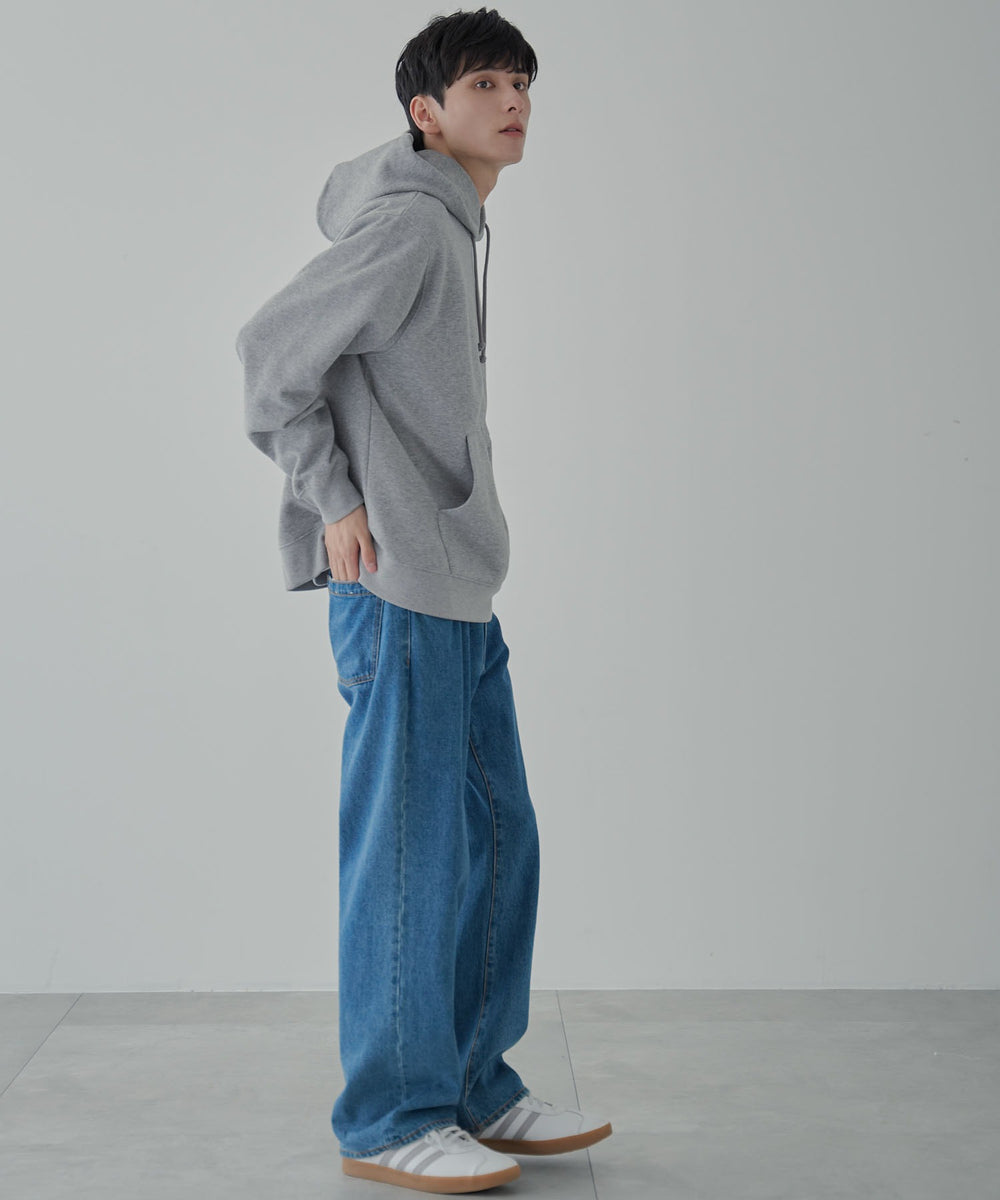 杢グレー 　モデル:177cm L着用