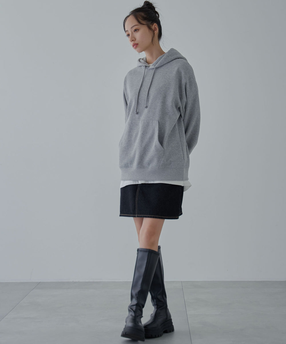 杢グレー 　モデル:160cm S着用