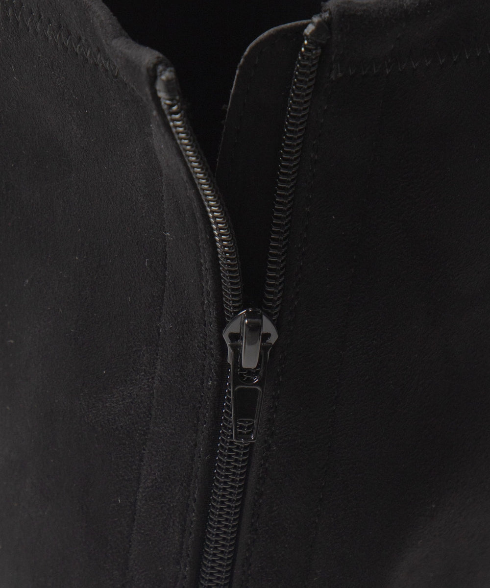 ストーム付きワイドヒールロングブーツ