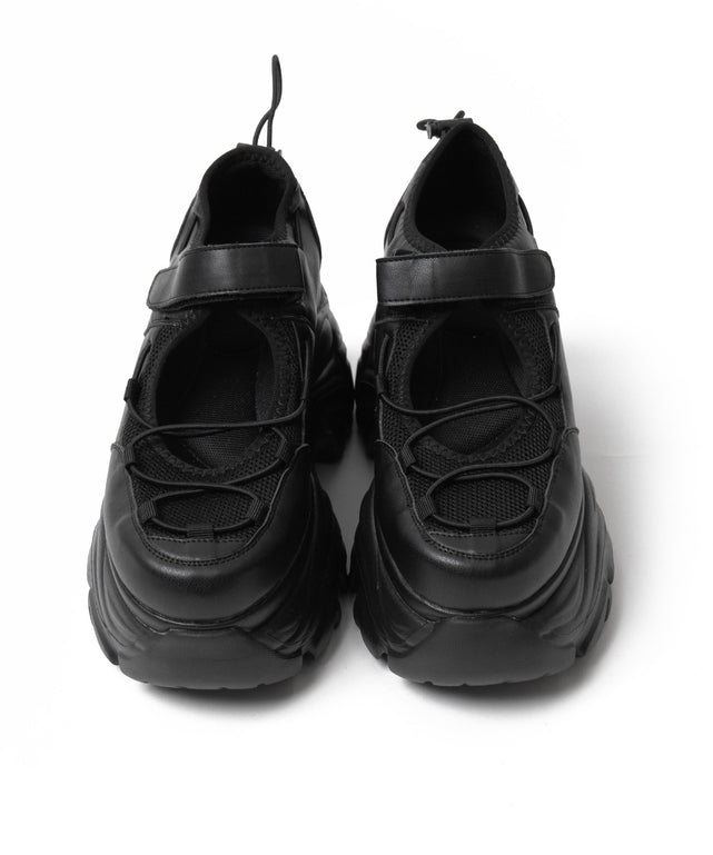 コードデザイン厚底ボリュームシューズ