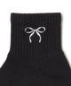 リボン刺繍アンクルパイルソックス(23-25cm)