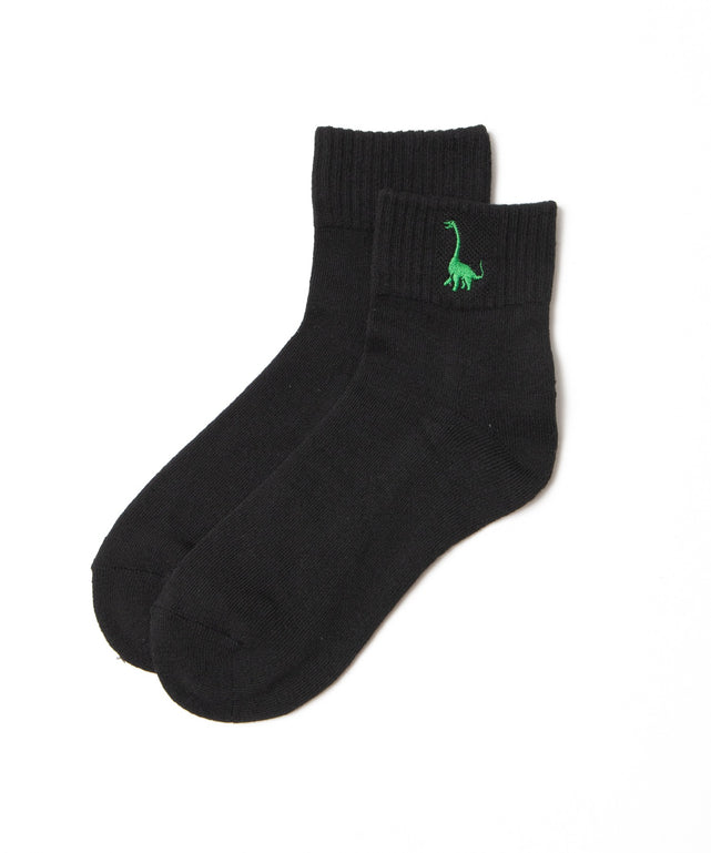 ダイナソー刺繍アンクルソックス(23-25cm)