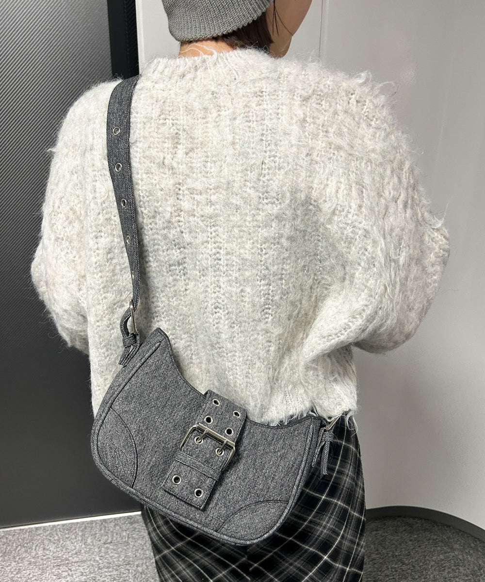 デニム風PUブラック（ブラックその他）