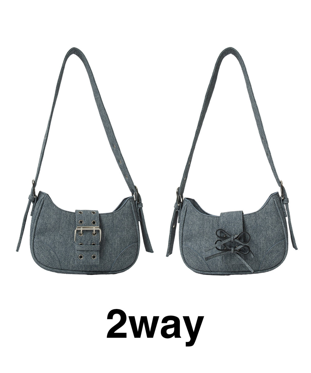 デニム風PUブルー