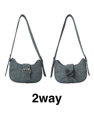 デニム風PUブルー