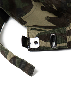 ロゴ刺繍カモフラキャップ