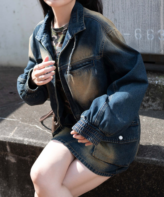 デニム濃　モデル:155cm F着用