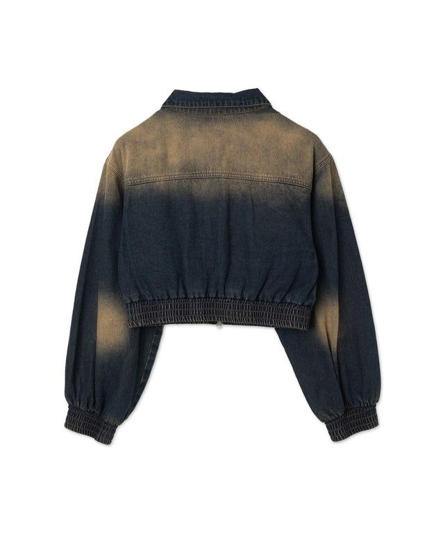 ヴィンテージウォッシュバイカージャケット