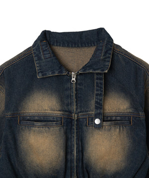 ヴィンテージウォッシュバイカージャケット