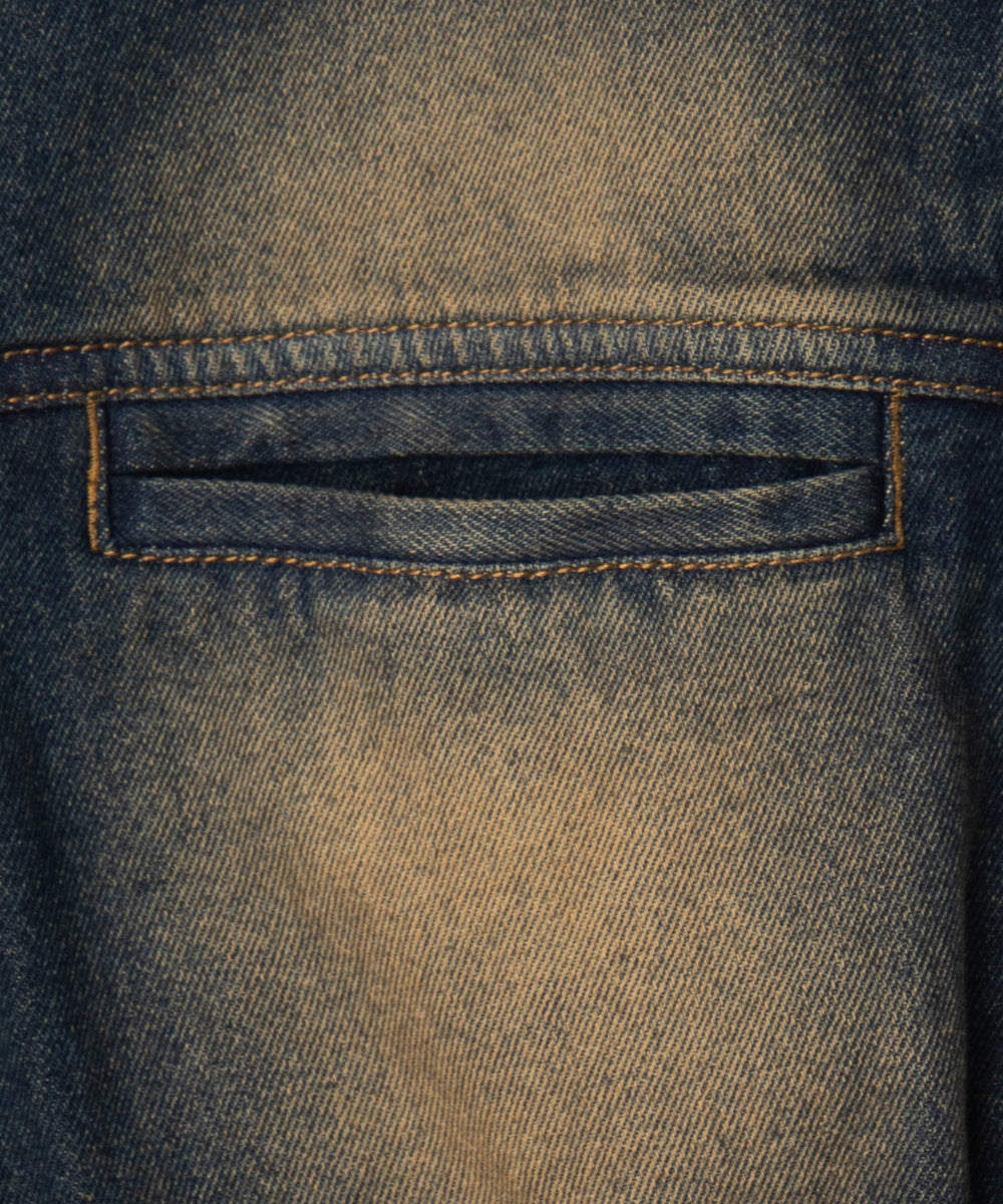 ヴィンテージウォッシュバイカージャケット