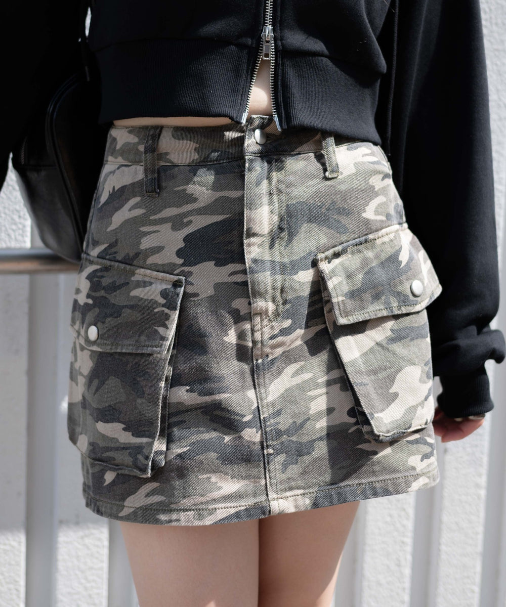 迷彩柄 モデル:155cm F着用 モデル:155cm F着用