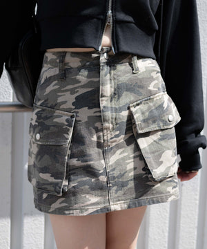 迷彩柄 モデル:155cm F着用 モデル:155cm F着用