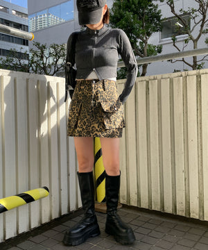 柄2（レオパード柄） モデル:155cm F着用 モデル:155cm F着用