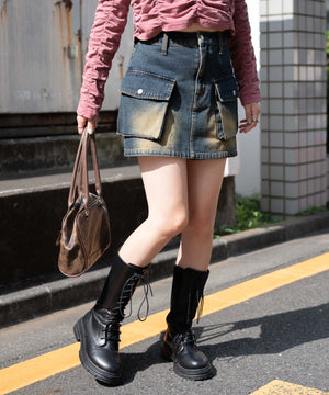 インディゴ濃オーバーダイ モデル:155cm F着用