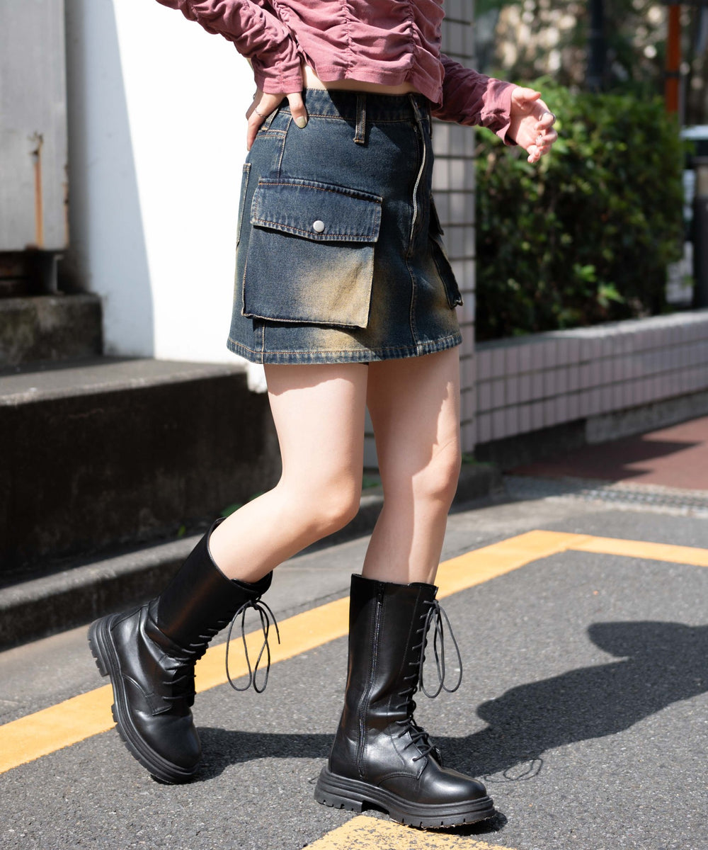 インディゴ濃オーバーダイ モデル:155cm F着用