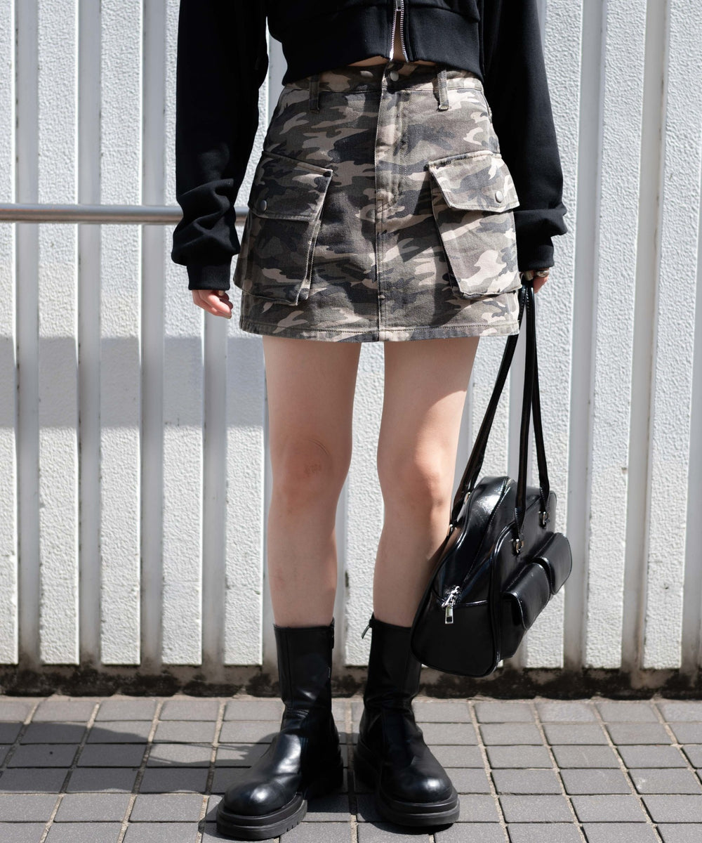 迷彩柄 モデル:155cm F着用 モデル:155cm F着用