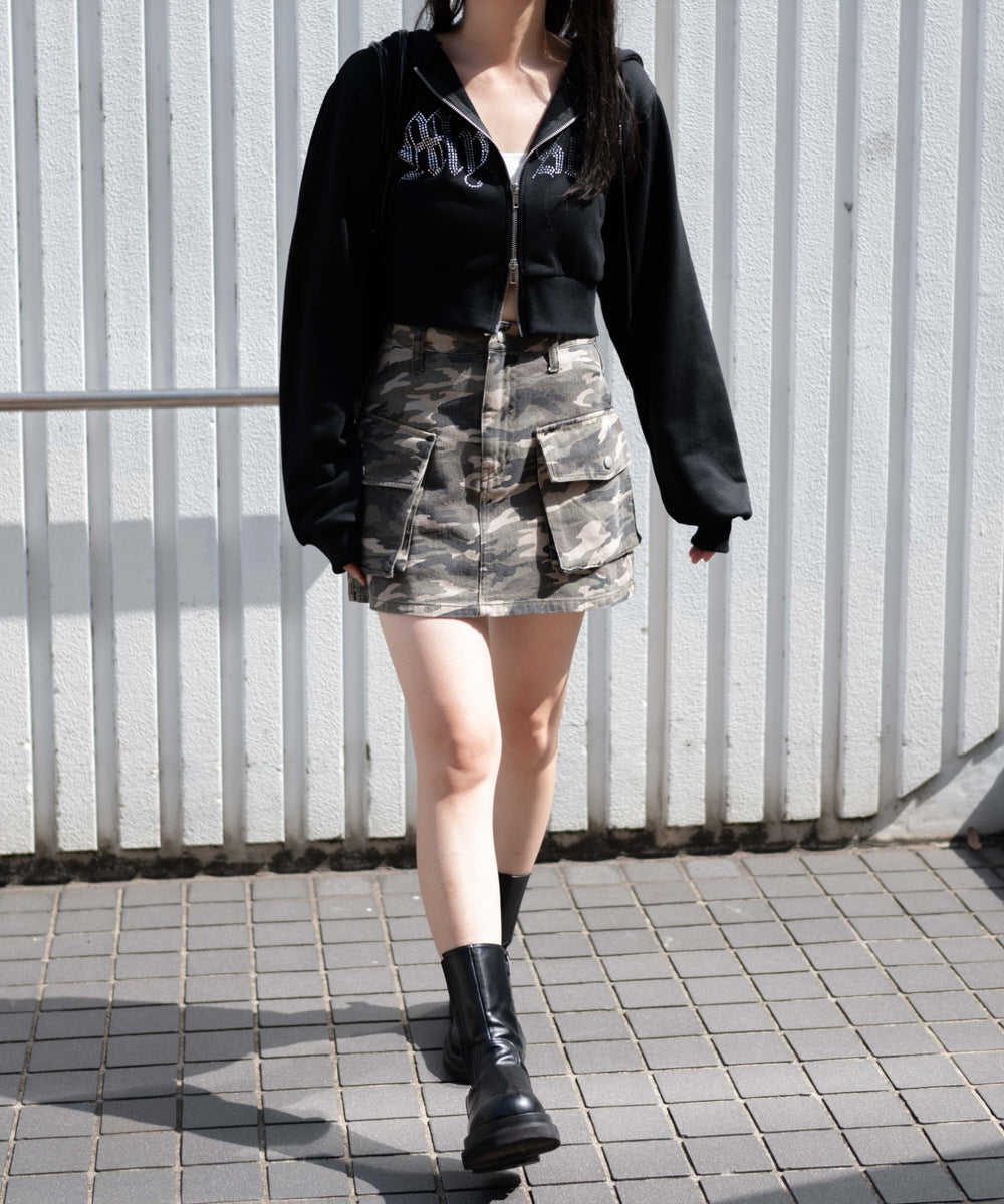 迷彩柄 モデル:155cm F着用 モデル:155cm F着用