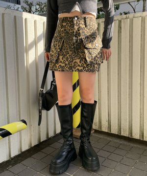 柄2（レオパード柄） モデル:155cm F着用 モデル:155cm F着用