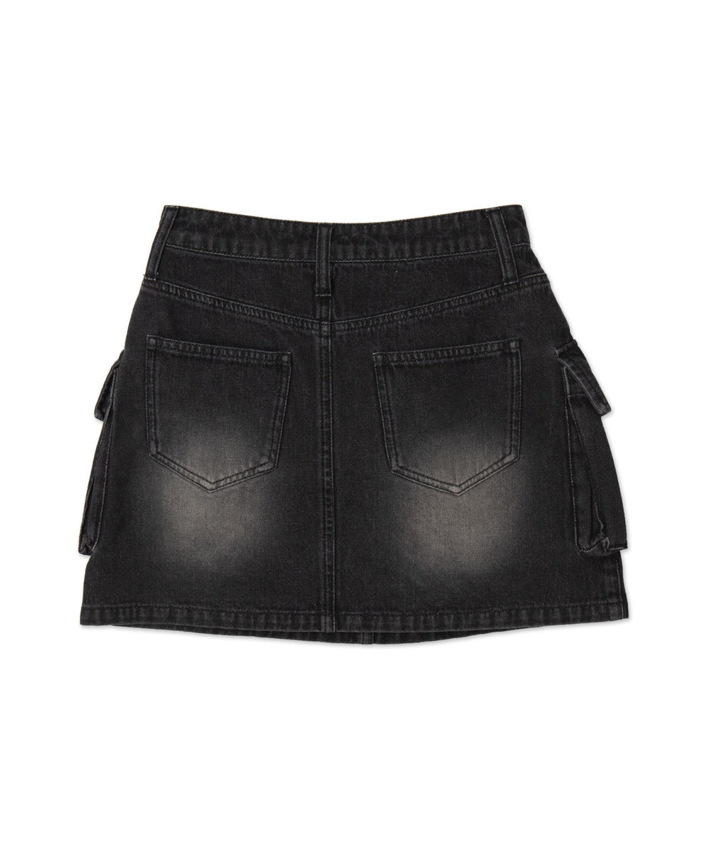 ヴィンテージウォッシュカーゴミニスカート