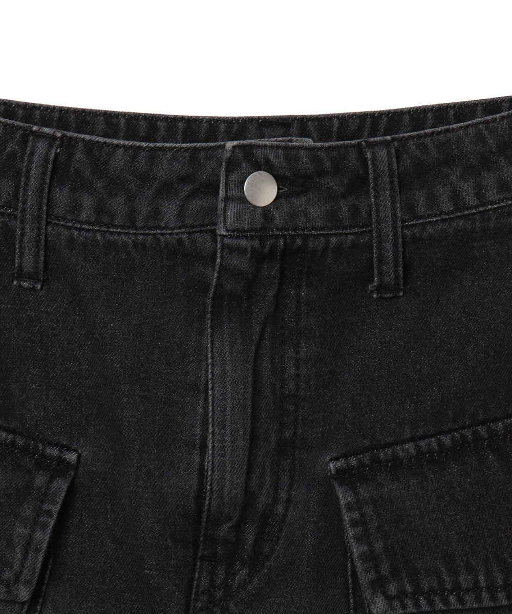 ヴィンテージウォッシュカーゴミニスカート