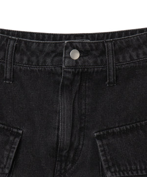 ヴィンテージウォッシュカーゴミニスカート