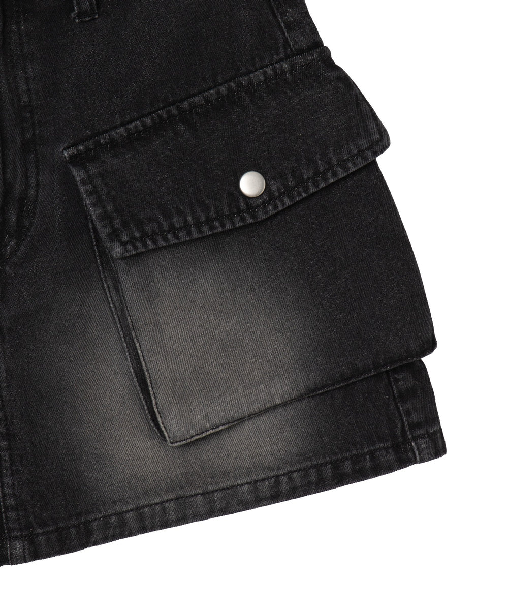 ヴィンテージウォッシュカーゴミニスカート