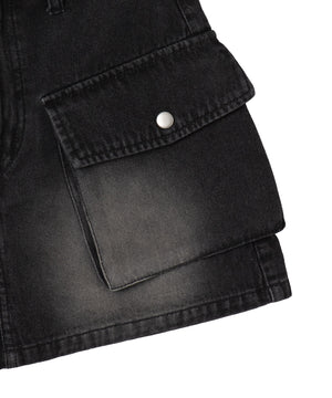 ヴィンテージウォッシュカーゴミニスカート