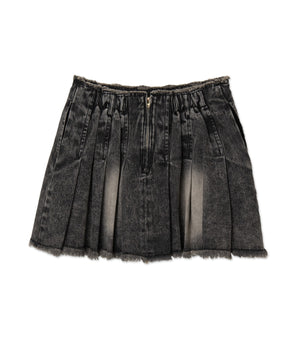 ヴィンテージウォッシュプリーツスカパン