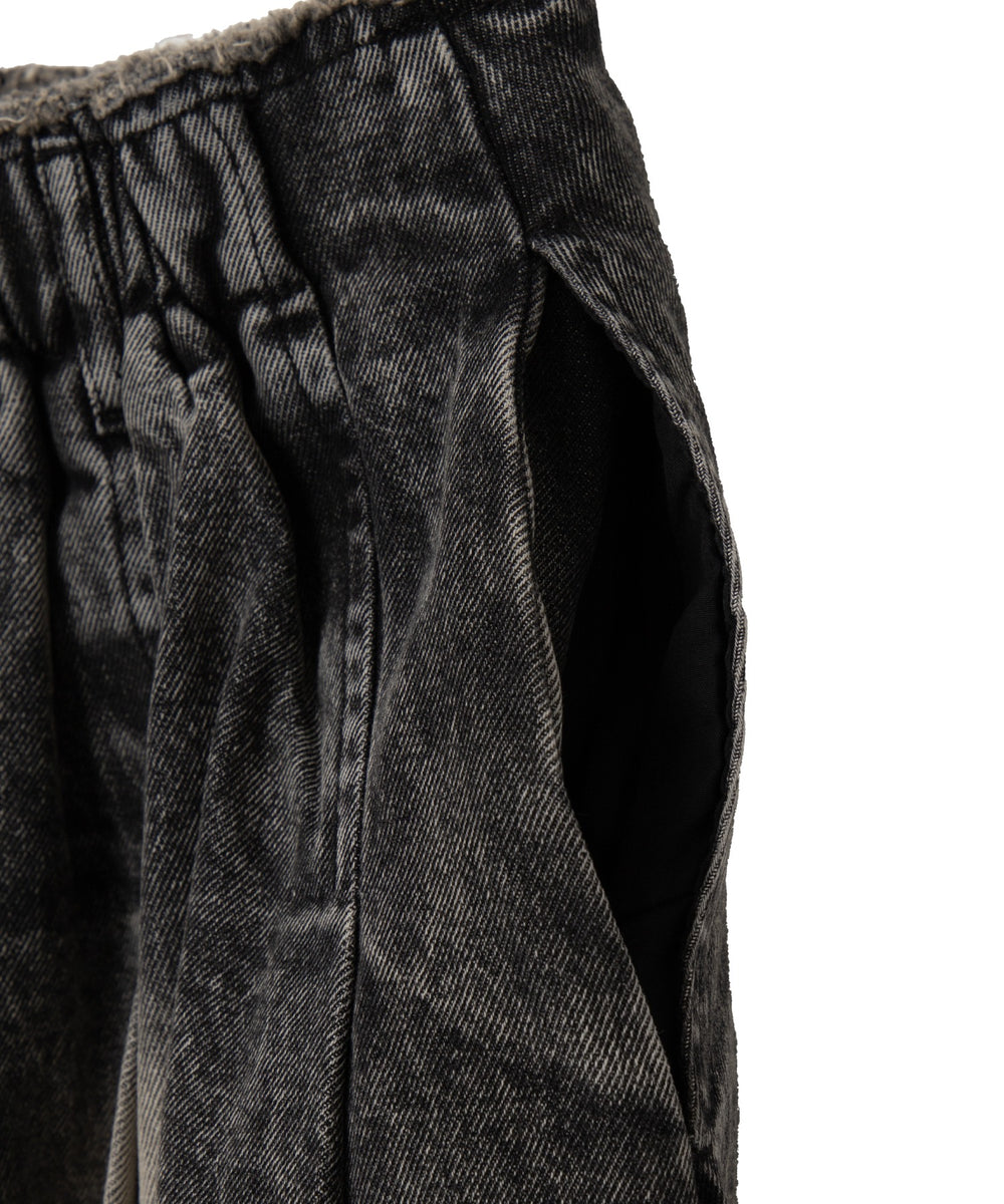 ヴィンテージウォッシュプリーツスカパン