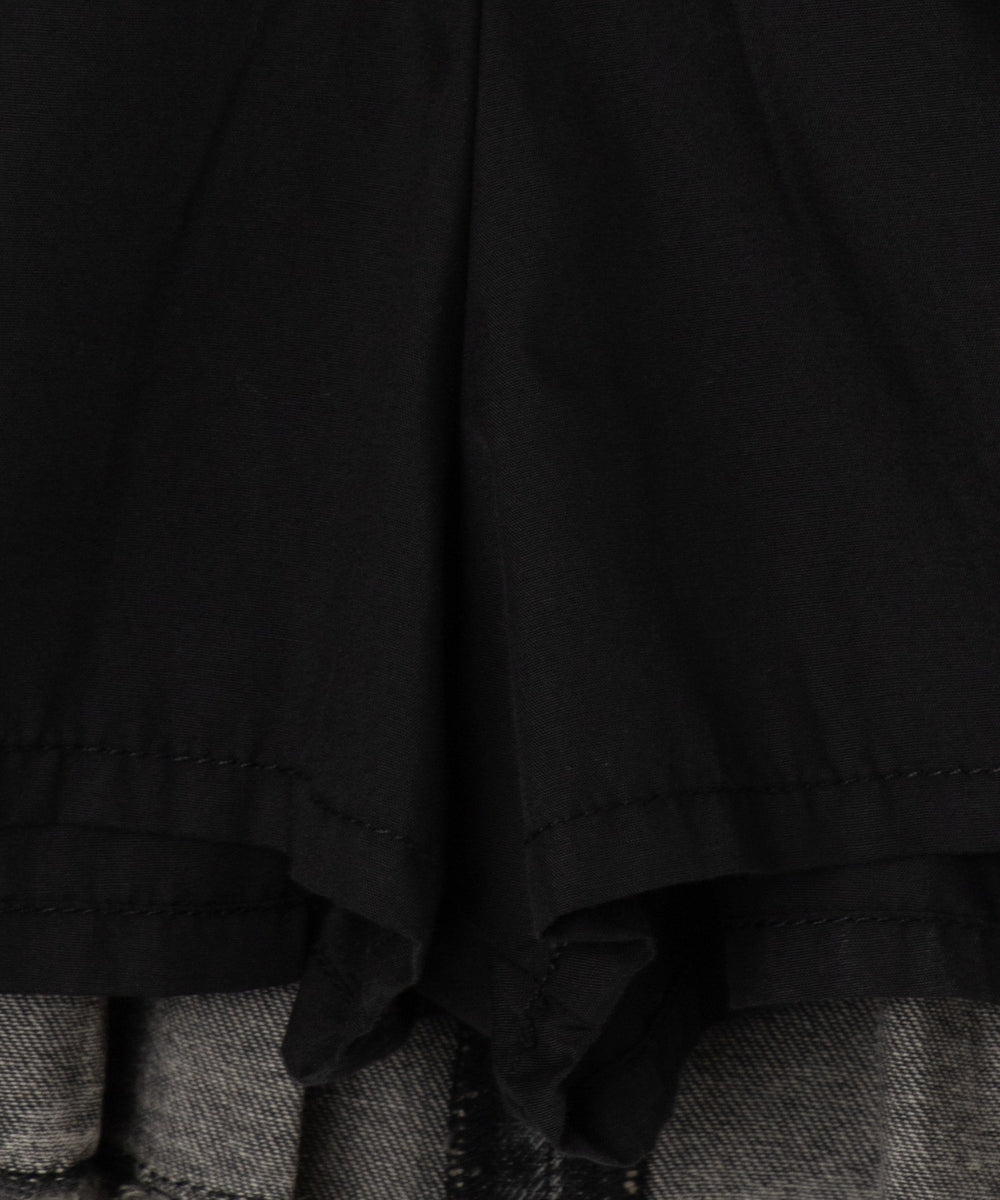 ヴィンテージウォッシュプリーツスカパン