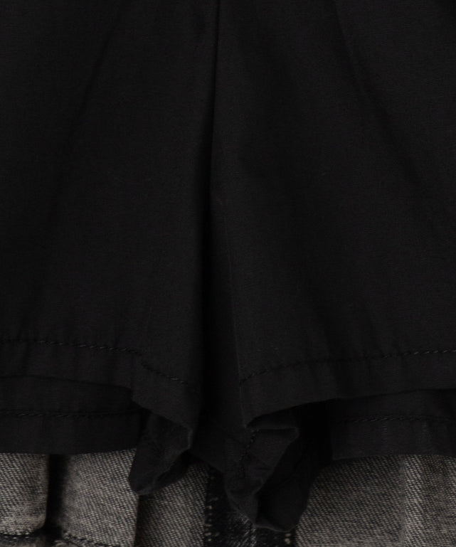 ヴィンテージウォッシュプリーツスカパン