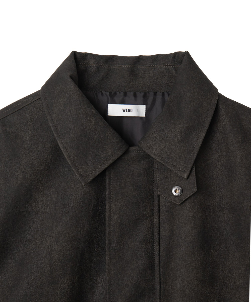 合皮2WAYフライトジャケット