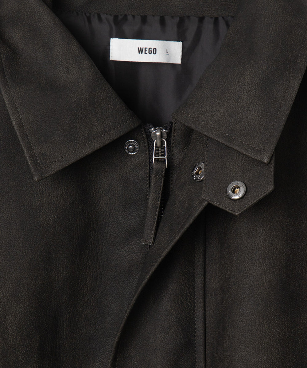 合皮2WAYフライトジャケット