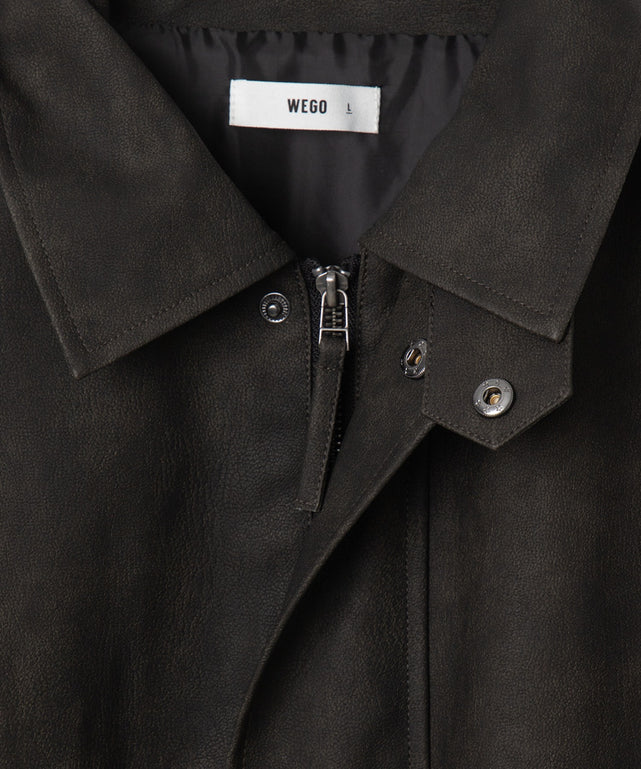 合皮2WAYフライトジャケット