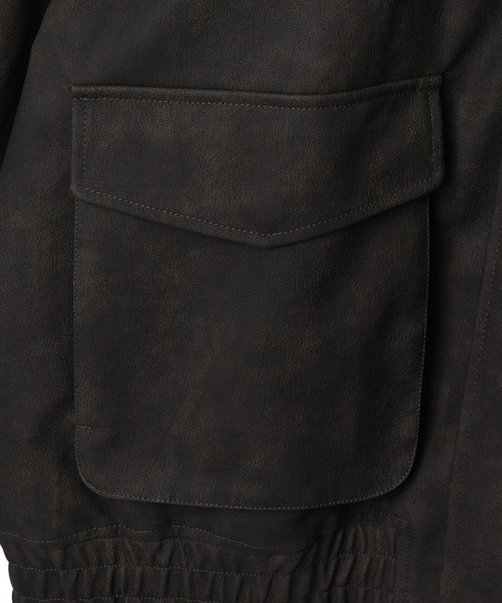 合皮2WAYフライトジャケット