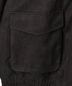 合皮2WAYフライトジャケット