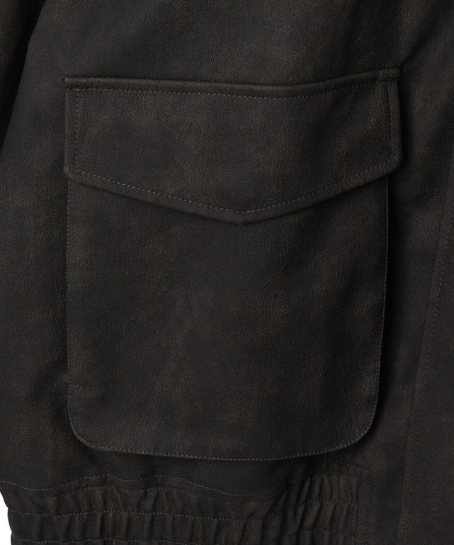 合皮2WAYフライトジャケット