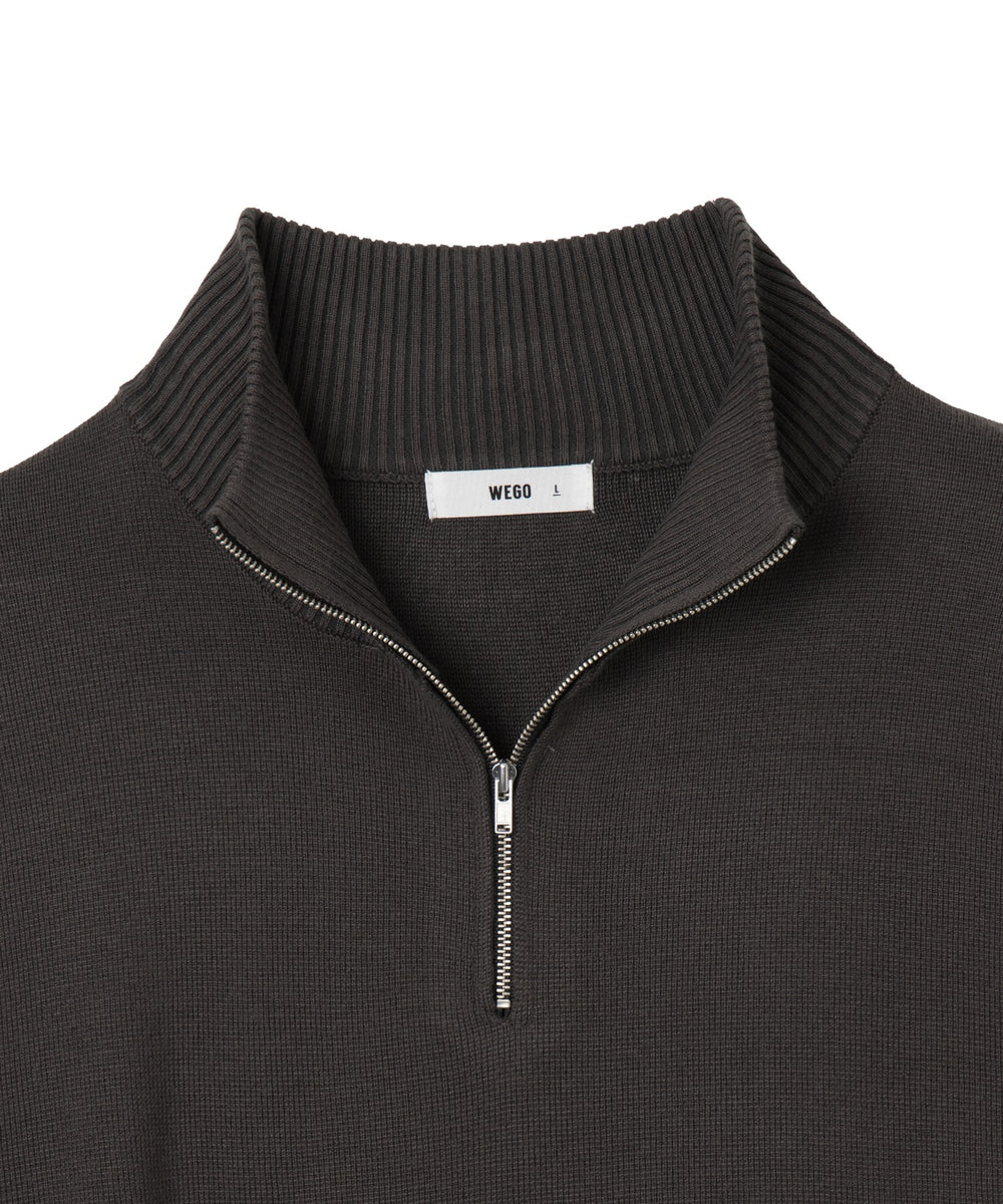 ミラノリブハーフジッププルオーバー