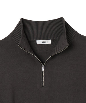 ミラノリブハーフジッププルオーバー