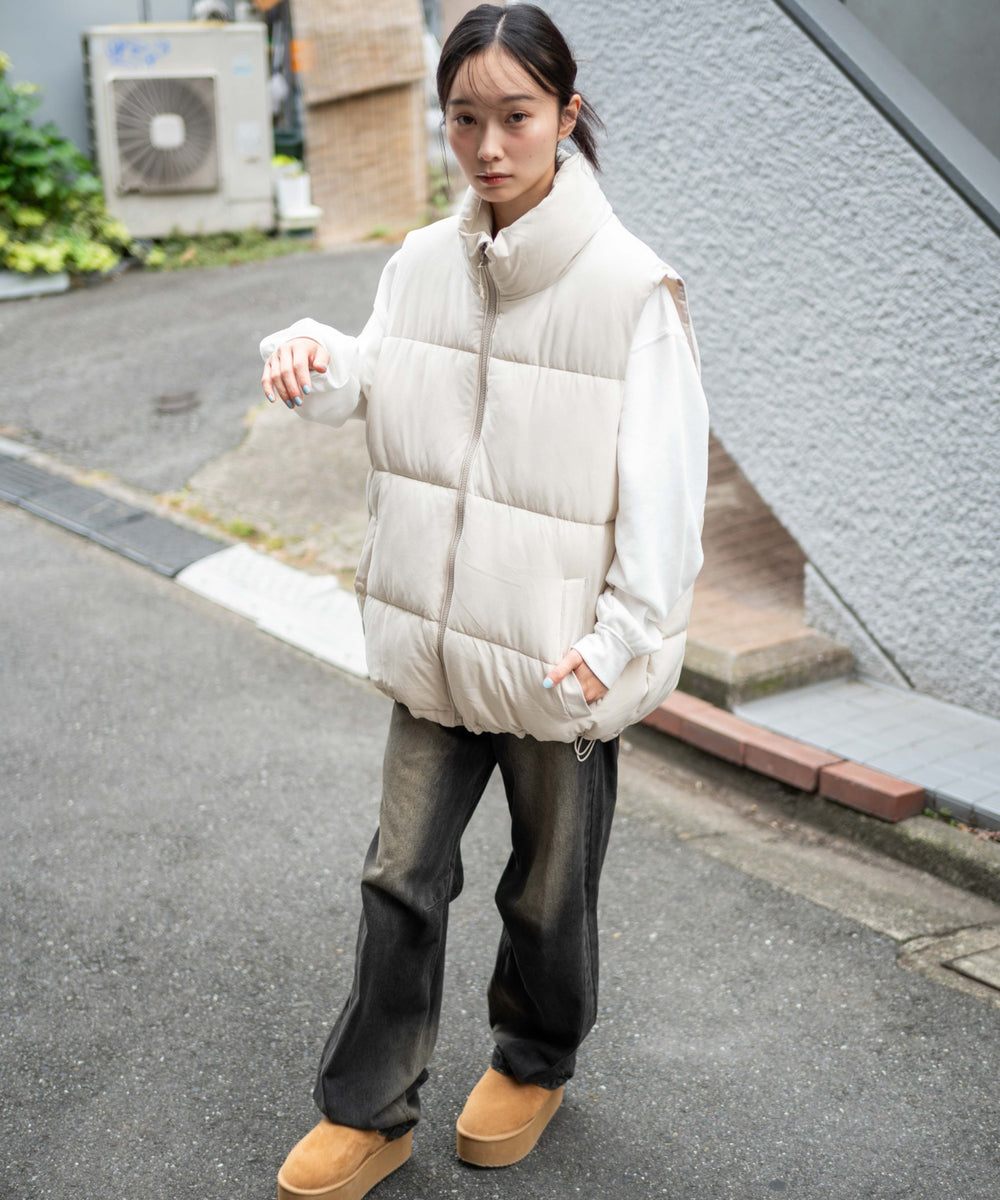 Lベージュ モデル：161cm L着用