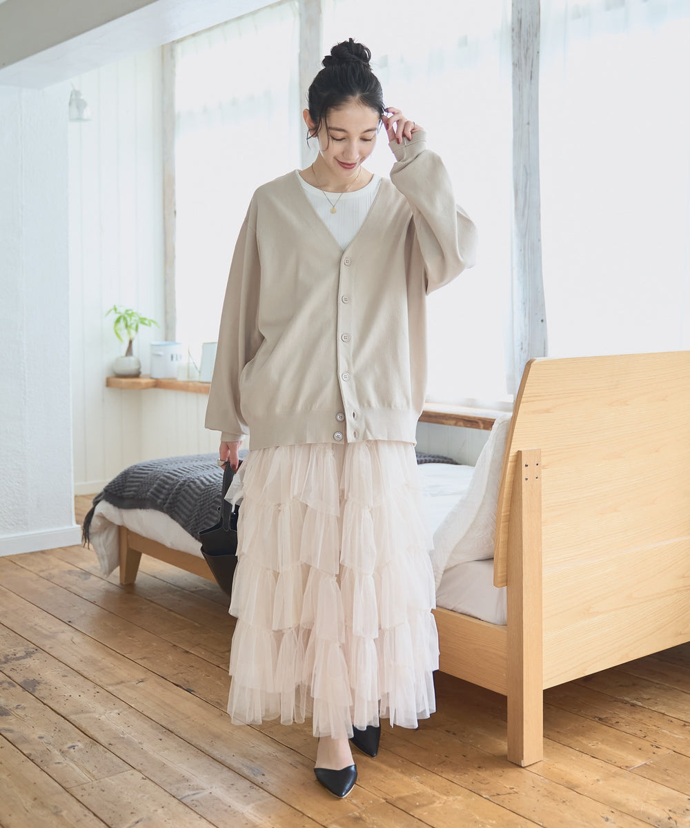 Lベージュ モデル：162cm M着用