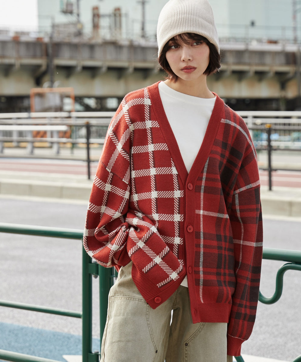 オレンジチェック モデル：160cm L着用