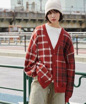 オレンジチェック モデル：160cm L着用