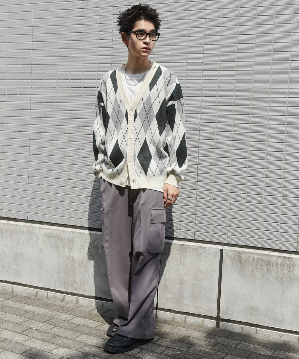 グリーンチェック モデル：180cm L着用